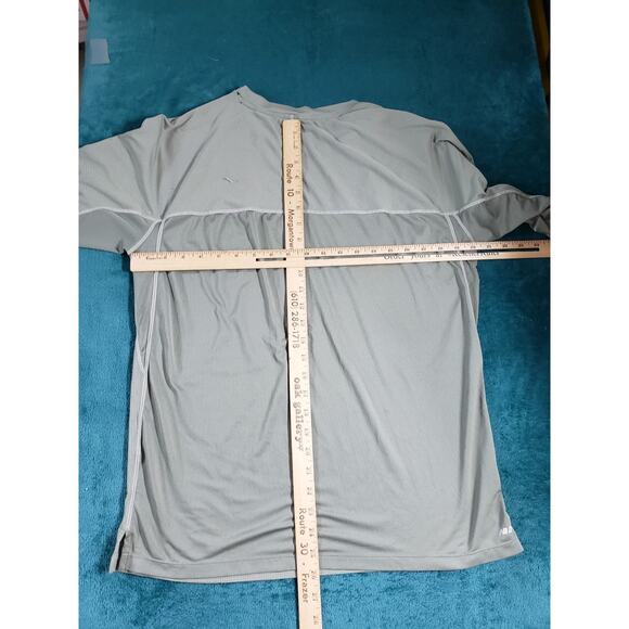 New Balance Shirt Size Large Mens Gray Polyester Long Sleeve Dry Running - Picture 8 of 9